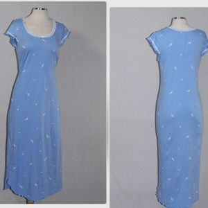 Midnight by Carole Hochman Blue & White NightGown